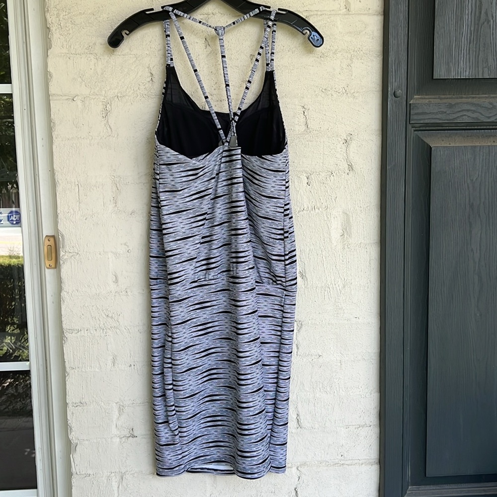 Athleta Ariel Venice Strappy Sun Swim Dress Black/White Size MP - Picture 6 of 15